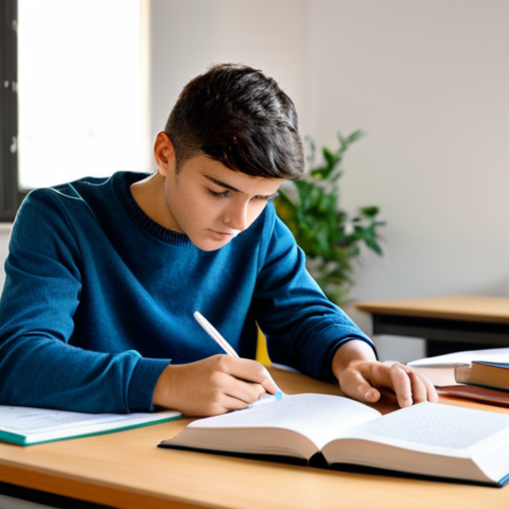 **
"A student in appropriate study attire, fully clothed, studying the Spanish traffic code (Código de Circulación) at a desk with open books and a tablet displaying a practice exam. Background: A well-lit, tidy room. Safe for work, professional, appropriate content, perfect anatomy, natural proportions, family-friendly, high quality."
**