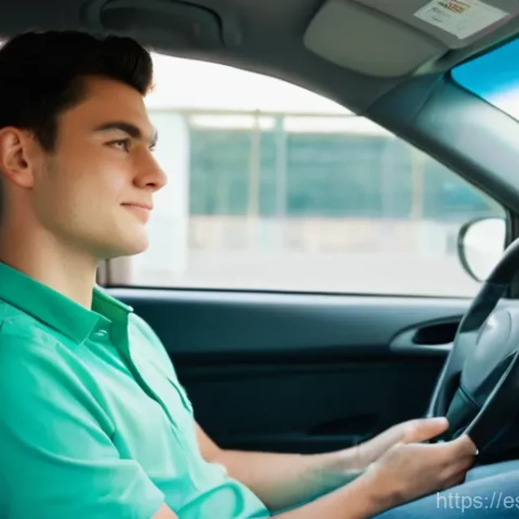 도로교통사 실기시험에서 중요한 요소 - **Prompt 1: Mental Fortitude in the Driver's Seat**
"A young adult, perhaps in their early 20s, ...