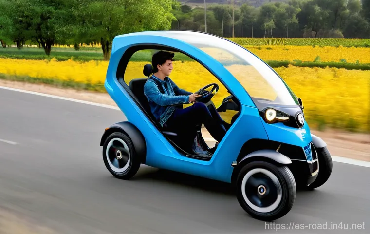 도로교통사 관련 자격증 비교 - **Prompt: Young Autonomous Driver with B1 License**
A vibrant, sunlit outdoor scene featuring a ...
